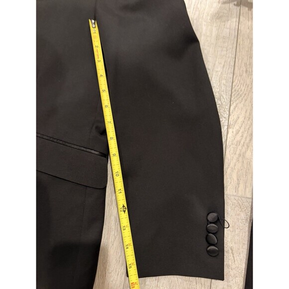Kenneth Cole Reaction Tuxedo 40S Jacket 33x25 Pants Black Techni-Cole Slim Fit - Picture 10 of 14